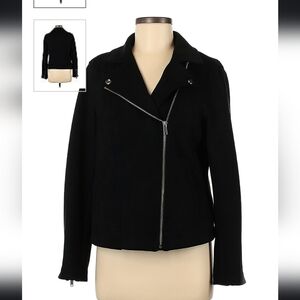 Old Navy assymetrical zip jacket. Black. M